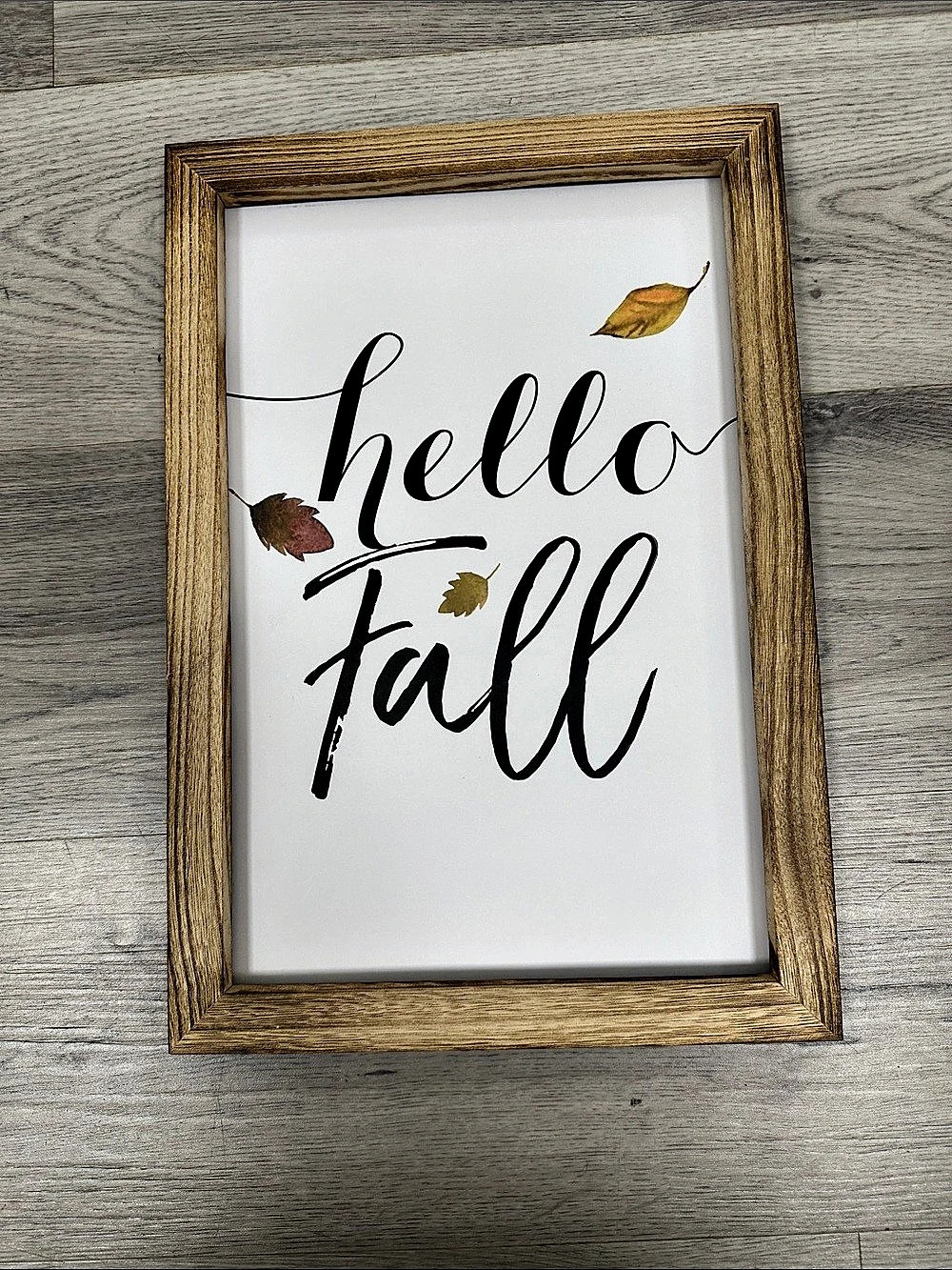 Seasonal Wood Picture Frame Set Brown & White